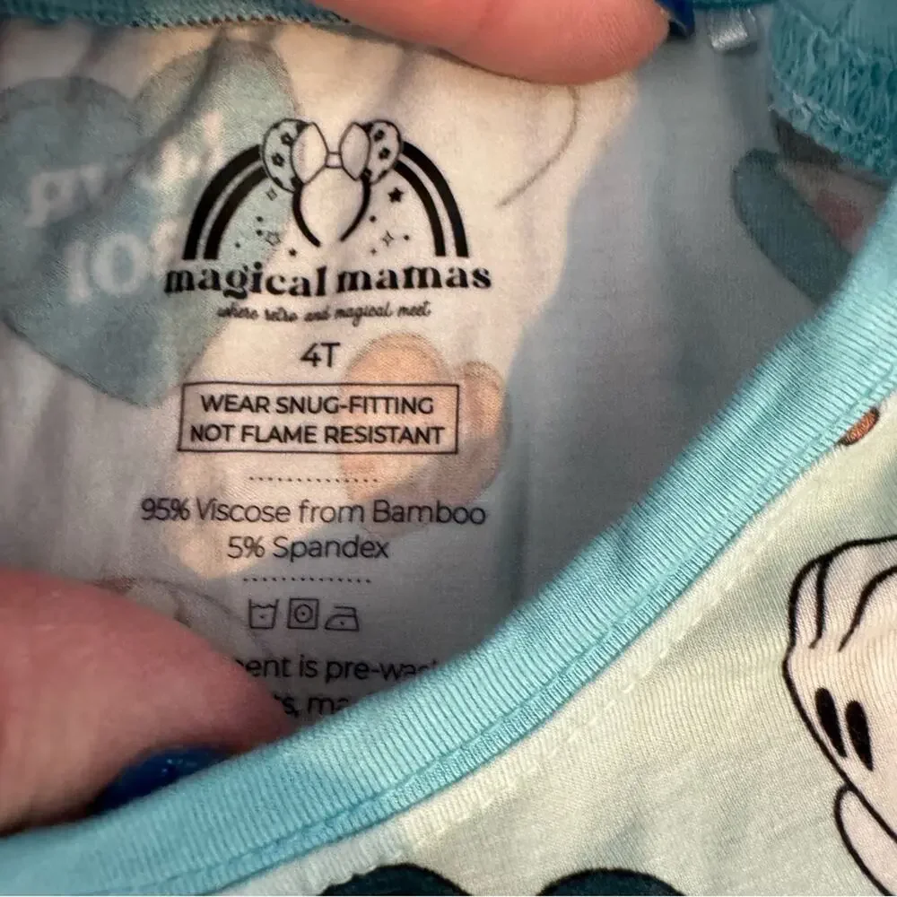 Magical Mamas Valentine Mickey Boy's Bamboo 2 Piece Set